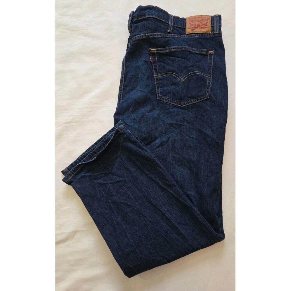 Levi's 559 Men's Jeans W48 L32 Relaxed Straight Leg Blue Denim Dark Wash 48x32